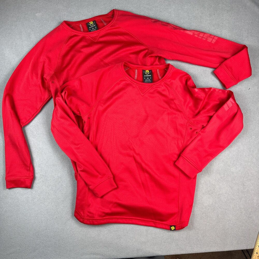 DeMarini Baseball Shirt Youth Large LS Performance Pullover Fleece Lined Lot - 2